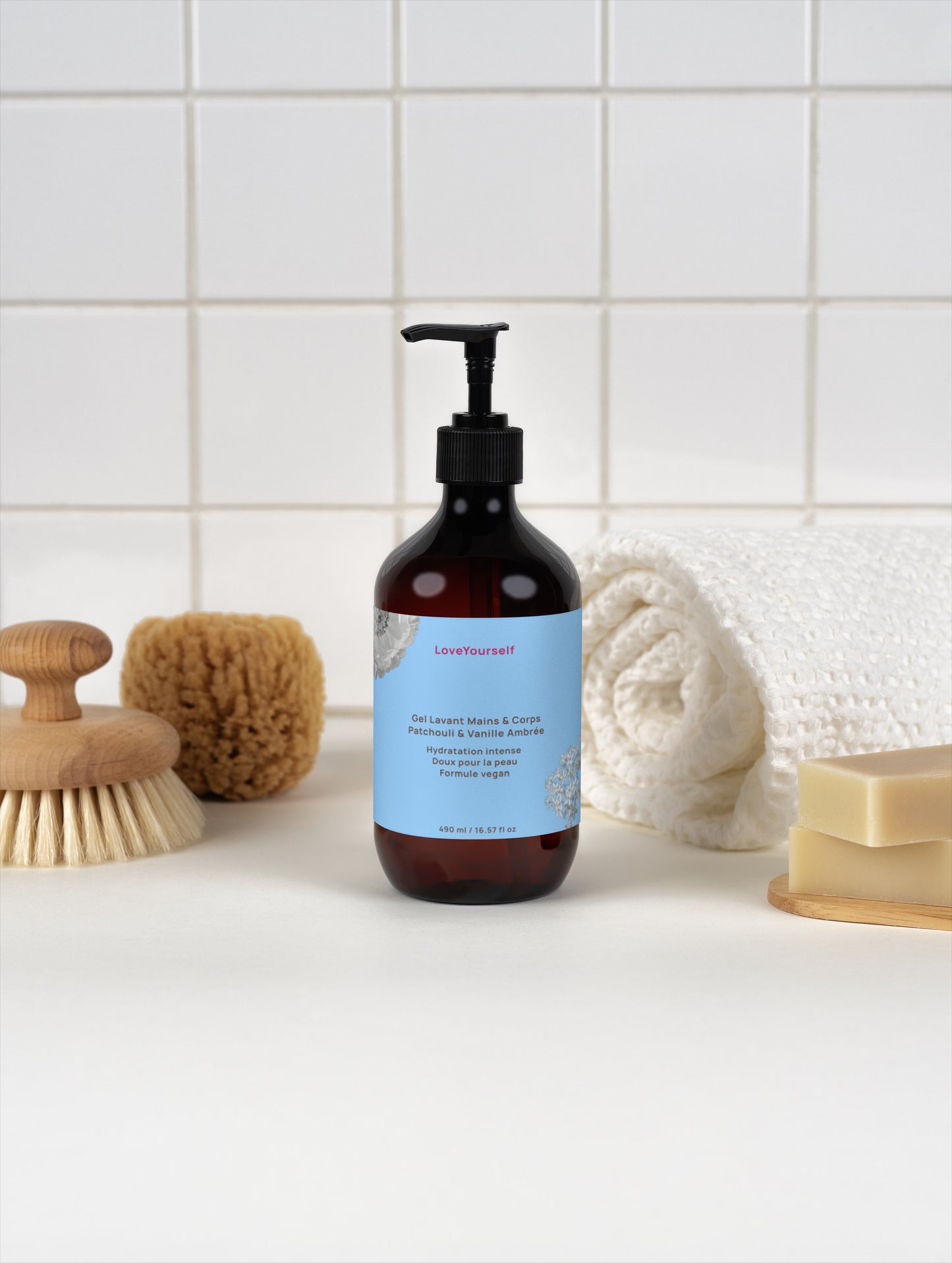 Gel Lavant Patchouli & Vanille Ambrée – 490 ml